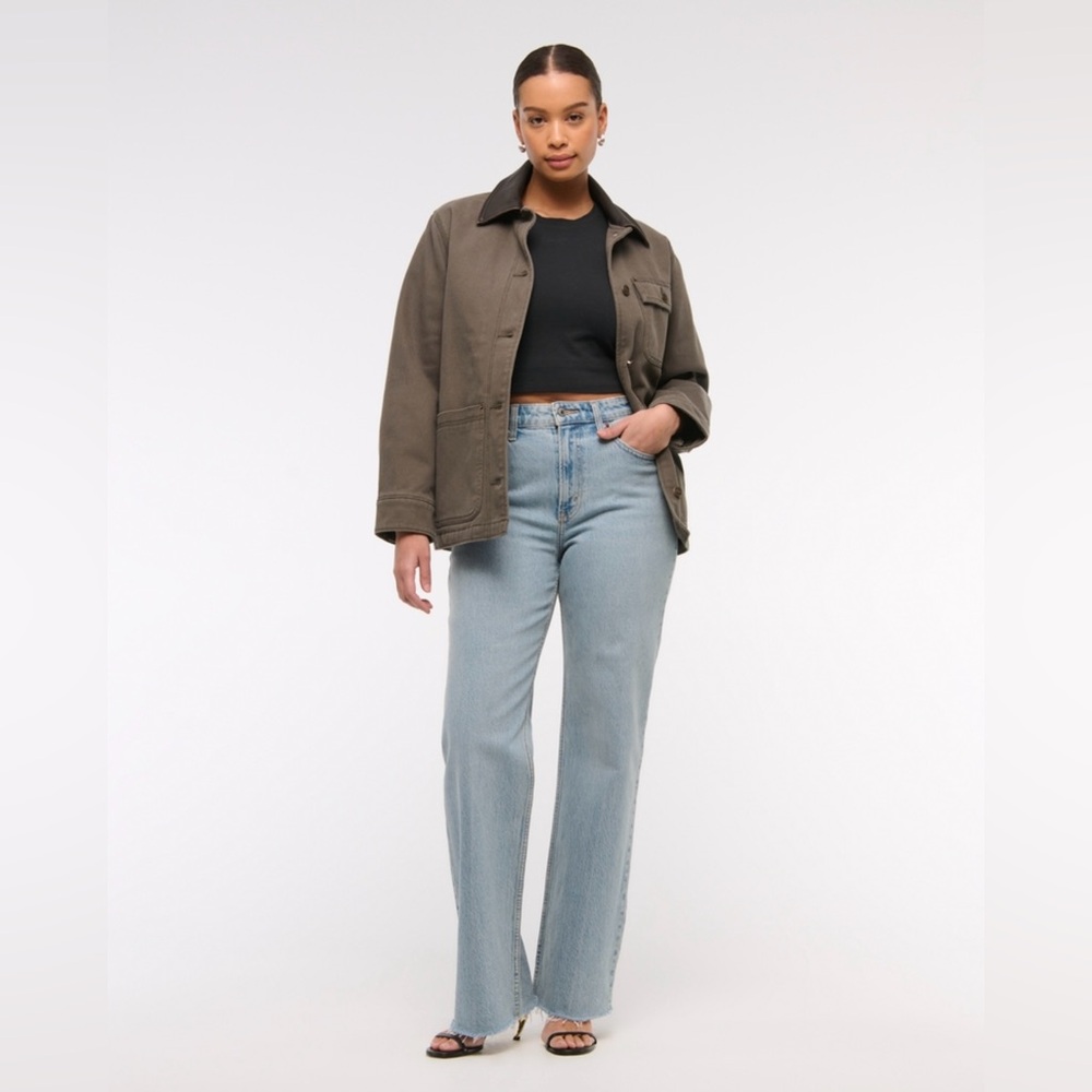 Abercrombie & Fitch Curve Love High Rise 90s Relaxed Jean
